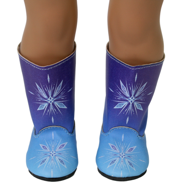 Elsa Frozen 2 Boots with Snowflake 18" Doll Clothes for Americ...