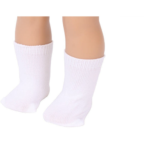 18" Doll White color Socks