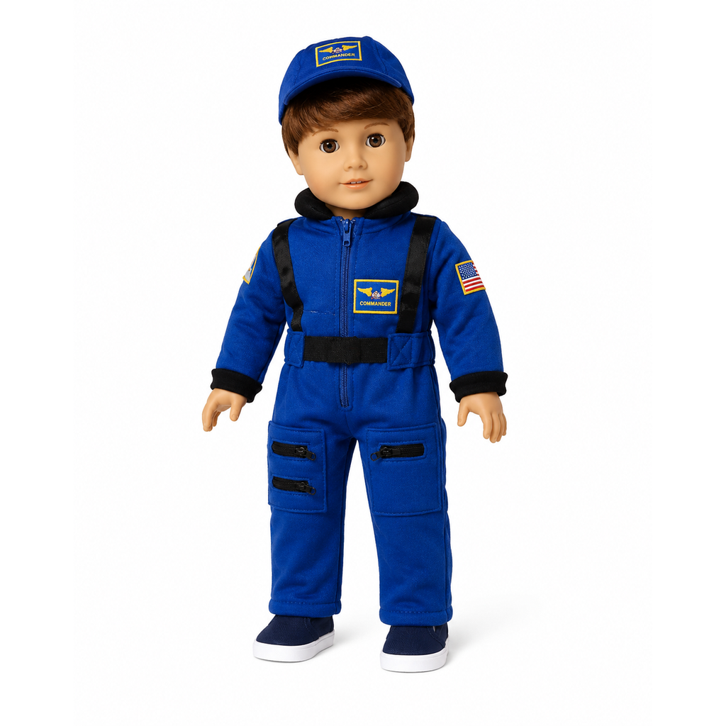 Blue Astronaut Jumpsuit & Cap
