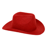 Red cowboy hat for an 18" doll on a white background
