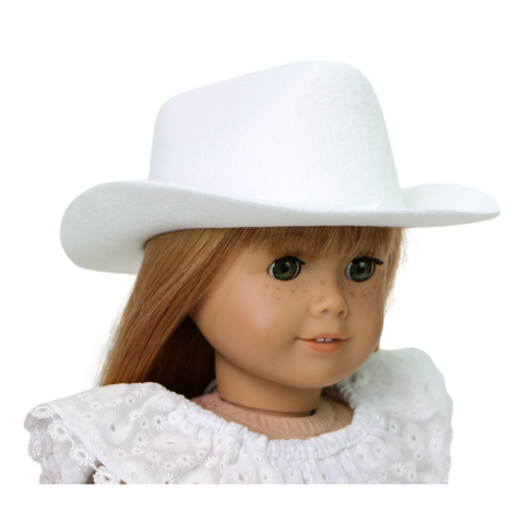 Cowboy Hat White for 18 Inch American Girl Doll Clothes
