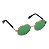 Round Wire Glasses w Green Lenses