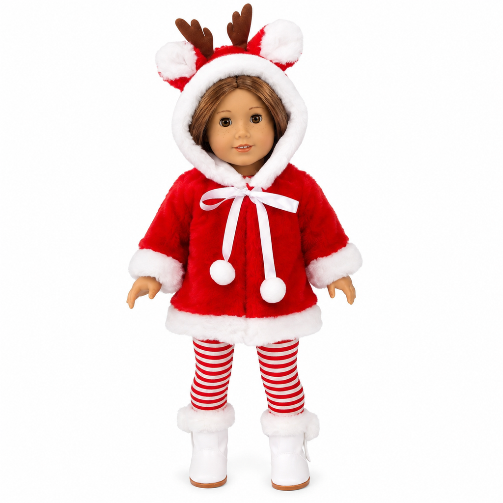 Reindeer Hooded Jacket & Leggings Set