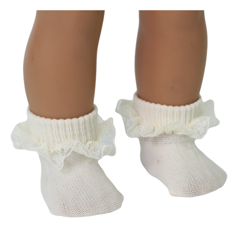 Ivory color Socks with Lace