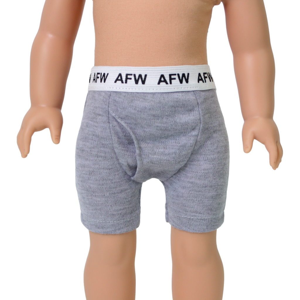 Gray Knit Boy Doll Underwear
