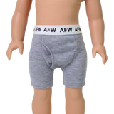 18" Boy Doll Gray Knit Underwear