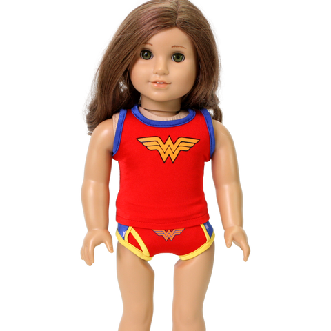 Two-Piece Girl Doll Red Underwear Set