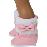 Pink Boot w/ Fur trim and Bow