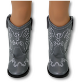 Grey Cowgirl Boots with Eagle