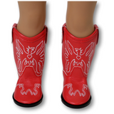Red Cowgirl Boots with Eagle