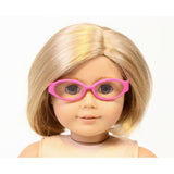 Pink Plastic Frame Glasses on 18" doll