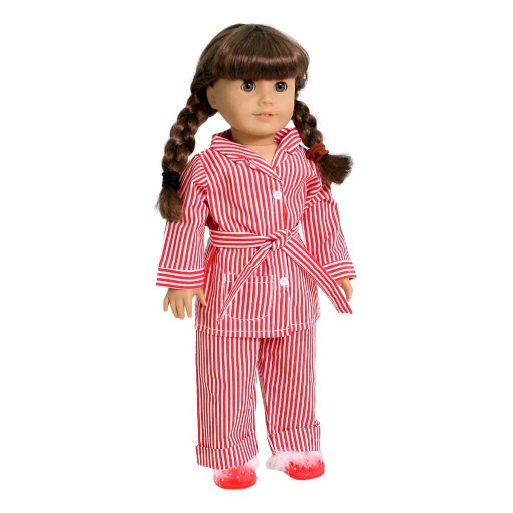 Molly's Red Striped Pajamas 18 Doll Clothes for American