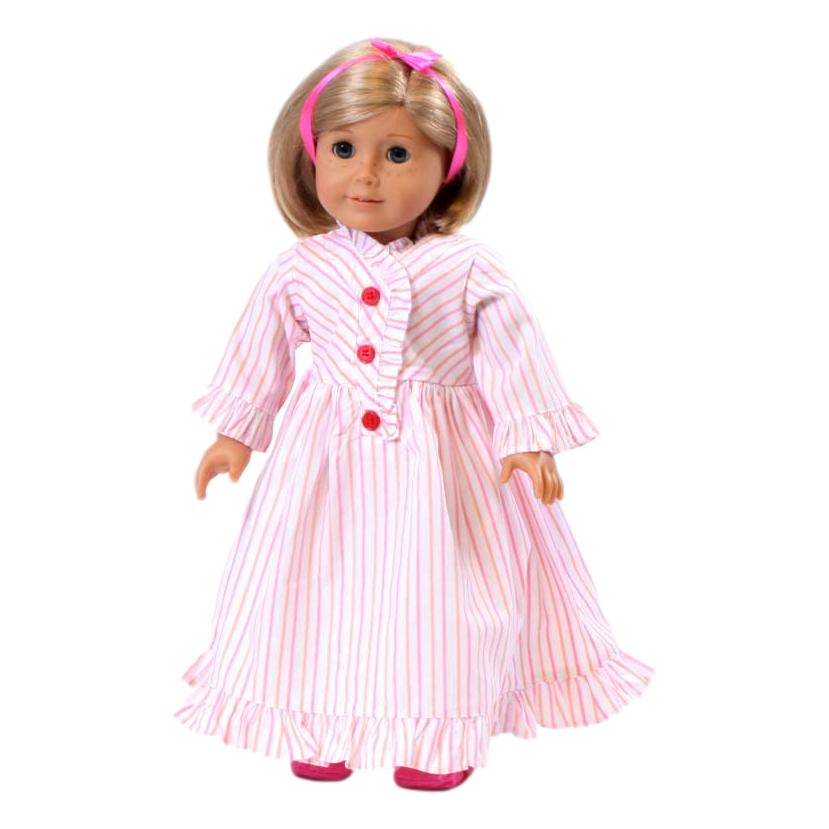 Kit Inspired Striped Nightie & Slippers