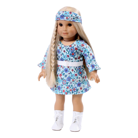 Julie Inspired Blue Paisley Mini Dress