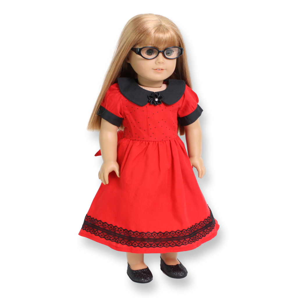 Red and Black Party Dress 18" Doll Clothes for American Girl D... Red and Black Party Dress 18" Doll Clothes for American Girl D...