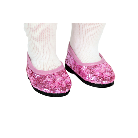 Jeweled Pink Glitter Shoes