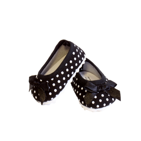 Black Polka-Dot Ballet Flats