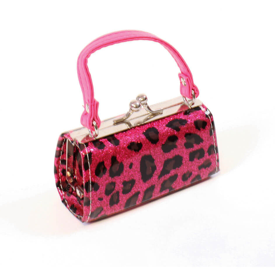 Pink leopard top purse