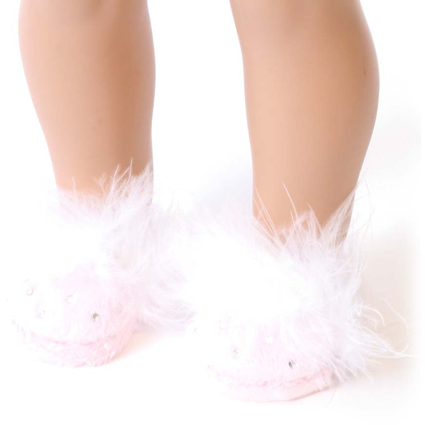 Pink Slippers w/ Rhinestones