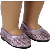 Lavender Rhinestone Flats Shoes