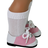 Pink and White Saddle Shoes