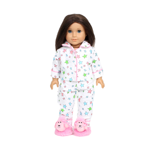 Star Flannel Pajamas 18 Doll Clothes for American Girl Dolls