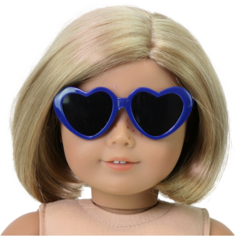 Blue Heart Shaped Sunglasses