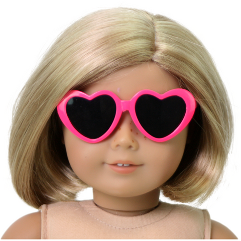 Hot Pink Heart Shaped Sunglasses