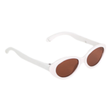 White Oval Shaped Sunglasses