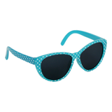 Teal w/ White Polka-Dot Sunglasses