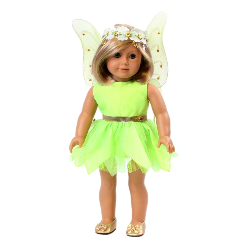 Green Tinkerbell Outfit for 18 Inch American Girl Doll Clothes Green Tinkerbell Outfit for 18 Inch American Girl Doll Clothes